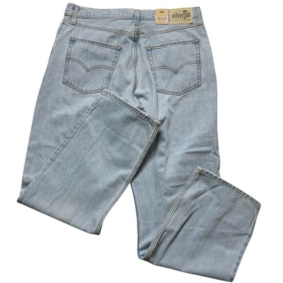 Levis Silver Tab 1994 Baggy Jeans Mens 31x31 Straight Mid Rise Distressed NWT - Picture 4 of 13